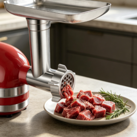 Meat Grinder Attachment for Stand Mixer, Stainless Steel, Sausage Stuffer