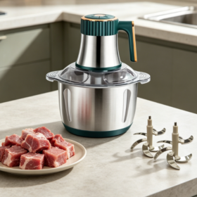5L Electric Meat Grinder, 500W, Stainless Steel, 5‑Speed – for Meat, Dough, Vegetables, Nuts & Fruit