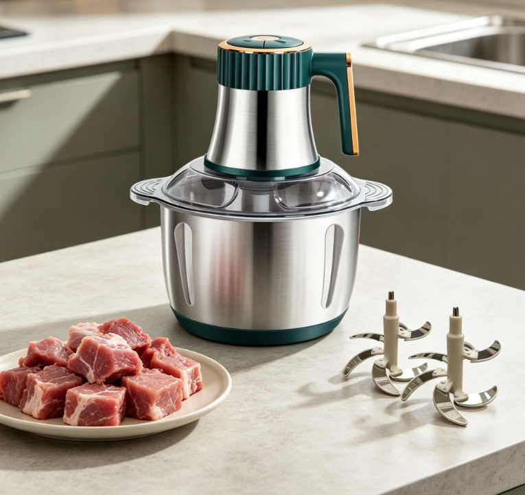 5L Electric Meat Grinder, 500W, Stainless Steel, 5‑Speed – for Meat, Dough, Vegetables, Nuts & Fruit
