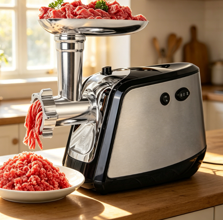 Electric Meat Grinder for Home Use, 2000W Max, Heavy Duty, 3 Plates, Sausage Stuffer Tubes & Kit, Stainless Steel - Image 2